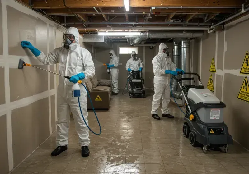 Basement Moisture Removal and Structural Drying process in Beloit, KS